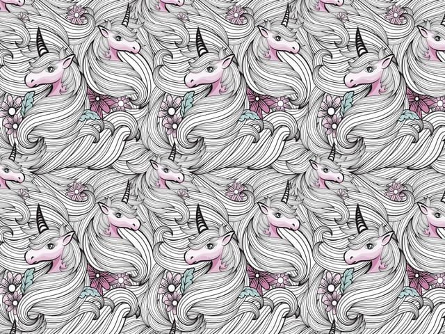 Fototapeta Jednorożce i kwiaty w pastelach