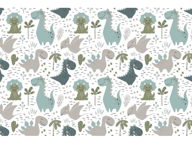 Fototapeta Kolorowe dinozaury na białym tle (kod: 25262) Fototapeta Kolorowe dinozaury na białym tle