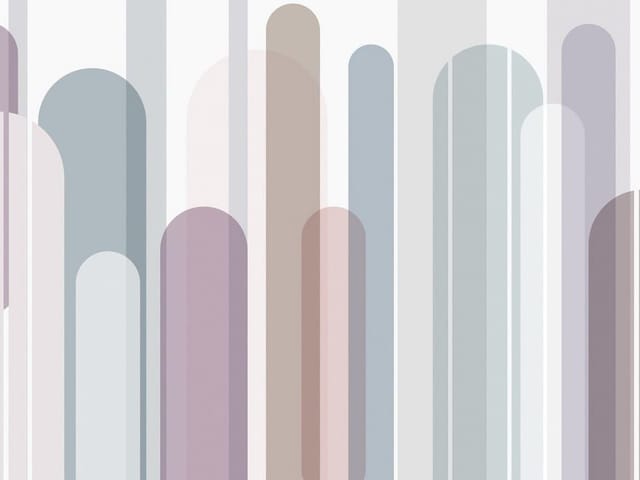 Fototapeta z pionowymi, zaokrąglonymi kształtami w szarościach i beżach