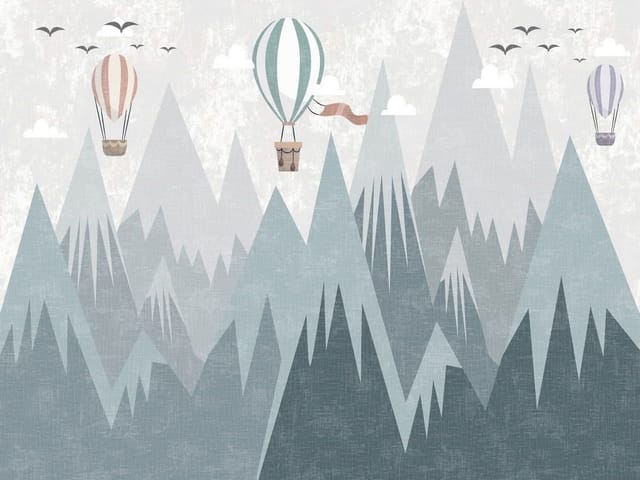 Fototapeta Balony nad górskimi szczytami