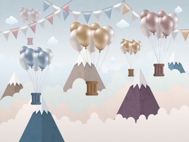 Fototapeta Balony nad górskimi szczytami