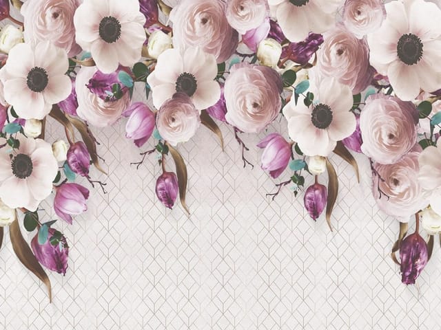 Fototapeta Kwiaty w pastelowych kolorach