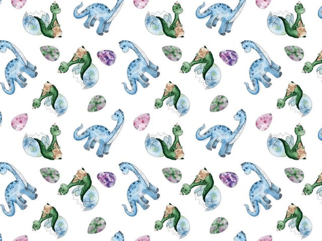 Fototapeta Dinozaury i jajka na białym tle