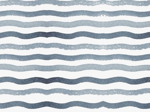 Fototapeta z falistymi liniami w odcieniach niebieskiego na białym tle