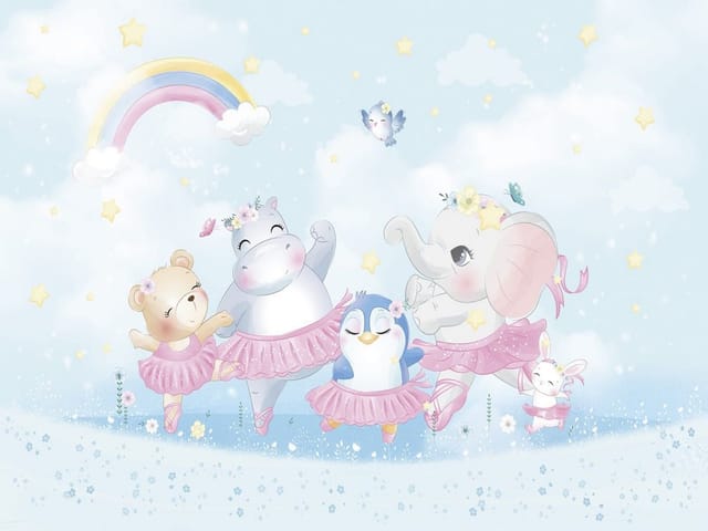 Fototapeta Baletowe Zwierzęta w Chmurach (kod: 25513) Fototapeta Baletowe Zwierzęta w Chmurach