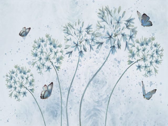 Fototapeta Kwiaty polne na jasnym tle (kod: 25725) Fototapeta Kwiaty polne na jasnym tle