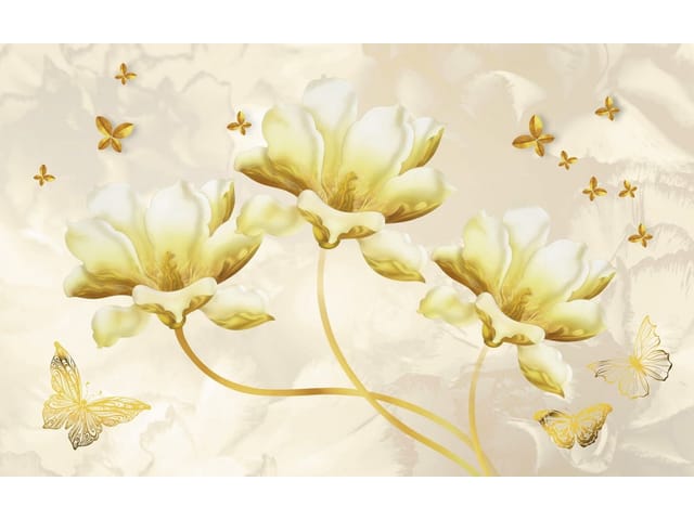 Fototapeta Żółte Magnolie z Delikatnym Tłem