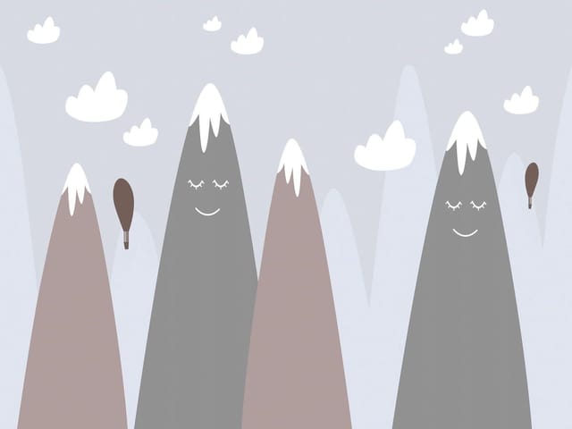 Fototapeta Uśmiechnięte góry z chmurami