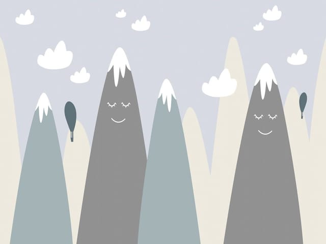 Fototapeta Uśmiechnięte góry z chmurami