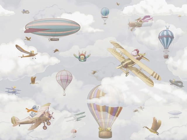 Fototapeta Balony i Samoloty w Chmurach