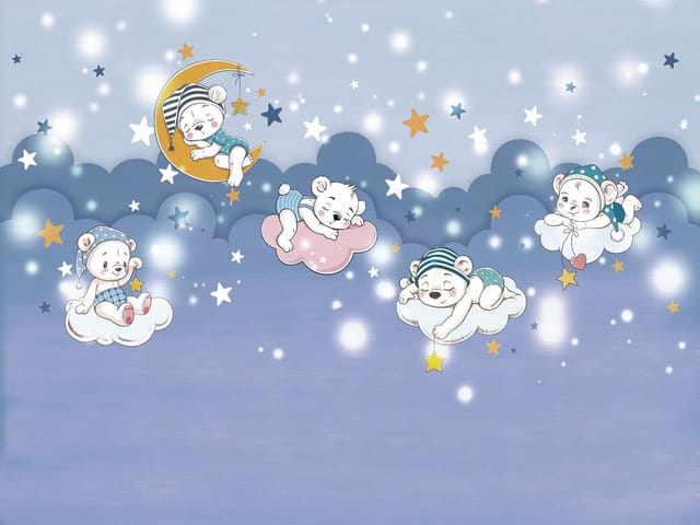 Fototapeta Misie na chmurkach