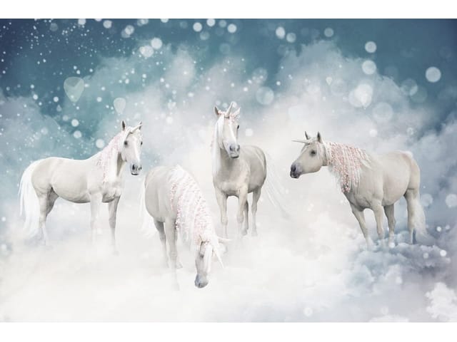 Fototapeta Jednorożce na chmurach