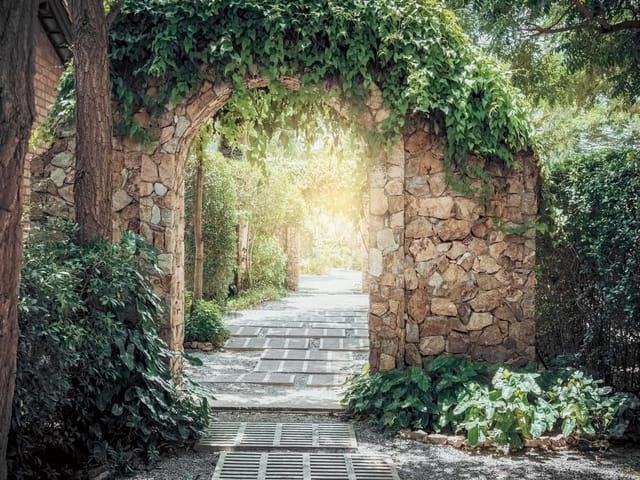 Fototapeta Kamienny łuk w zieleni (kod: 26007) Fototapeta Kamienny łuk w zieleni