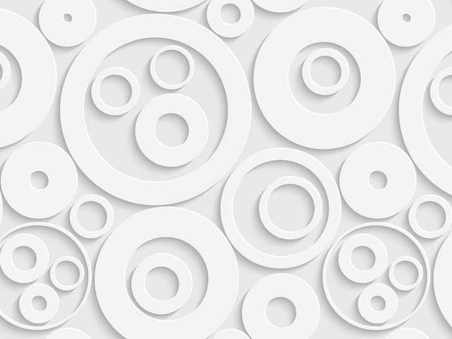Fototapeta Biało-szare koncentryczne okręgi (kod: 26036) Fototapeta z biało-szarymi koncentrycznymi okręgami i trójwymiarowym efektem na jasnym tle