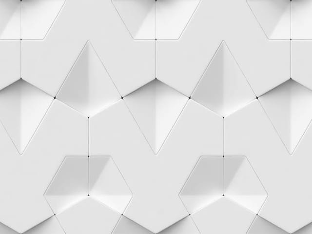 Fototapeta z geometrycznym wzorem 3D, trójwymiarowe kształty i cienie