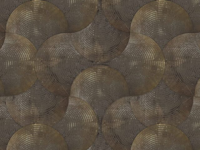 Fototapeta z nakładającymi się okręgami i metaliczną teksturą