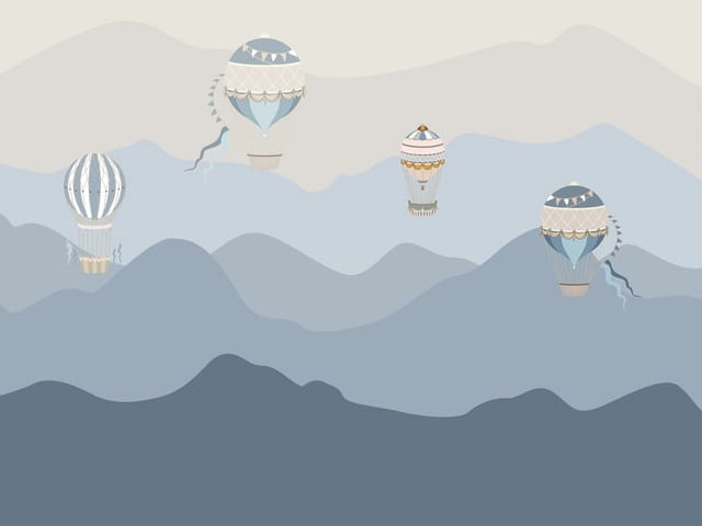 Fototapeta Balony nad górami dla dzieci