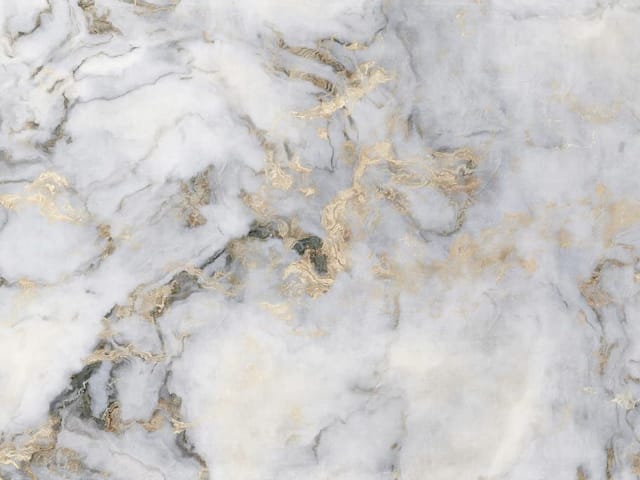 Fototapeta z marmurowym wzorem, białe tło, złote żyłki, szare smugi