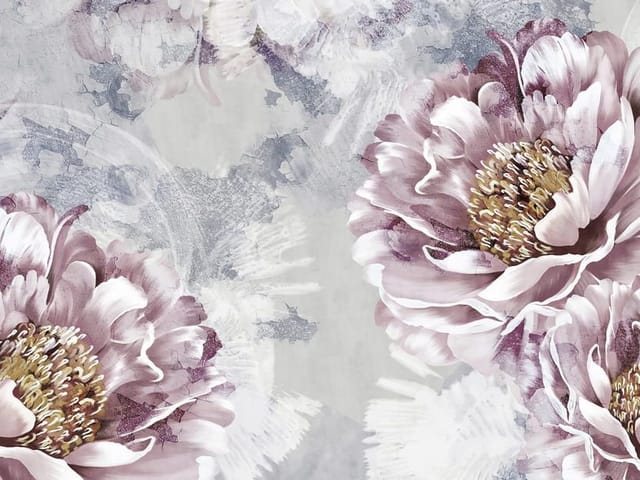 Fototapeta Piwonie w pastelowych odcieniach (kod: 26322) Fototapeta z dużymi kwiatami piwonii w pastelowych kolorach