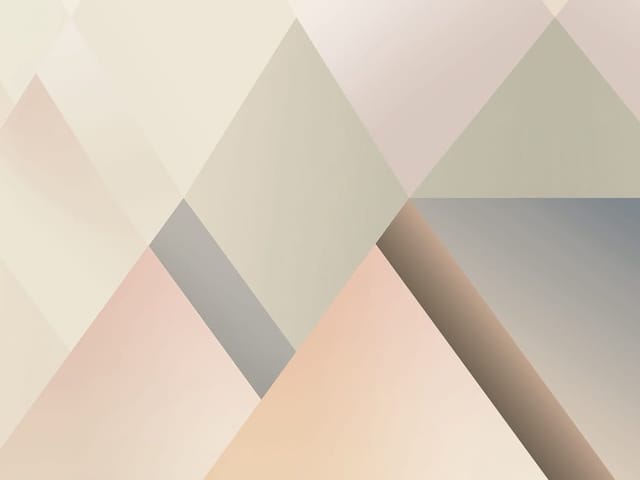 Fototapeta z geometrycznymi kształtami i przenikającymi się kolorami