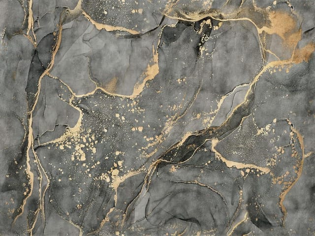 Fototapeta Abstrakcyjne Złote Żyłki na Szarości (kod: 26392) Fototapeta z abstrakcyjnymi wzorami, złote żyłki na szarym tle