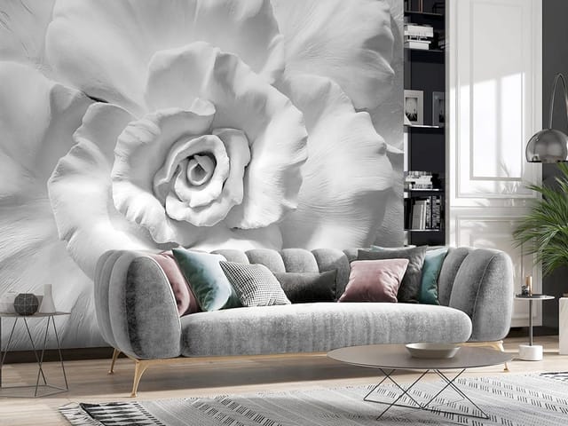 Fototapeta Biały kwiat z bliska (kod: 26503) Fototapeta Biały kwiat z bliska