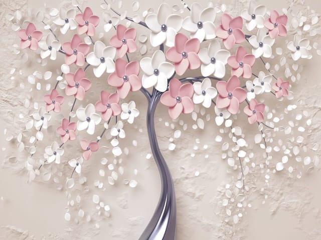 Fototapeta Drzewo z różowymi kwiatami