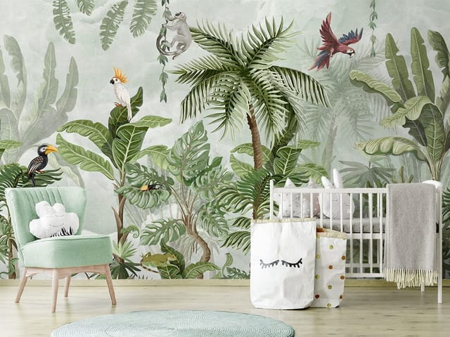 Fototapeta Gęsta dżungla z palmami