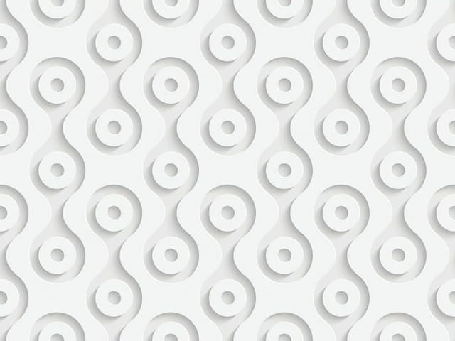 Fototapeta z geometrycznym wzorem 3D z okręgami i cieniami