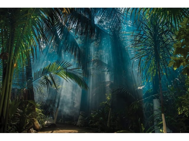 Fototapeta Światło w tropikalnym lesie