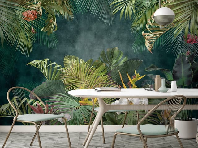 Fototapeta Tropikalna Dżungla z Orchideami (kod: 26711) Fototapeta Tropikalna Dżungla z Orchideami