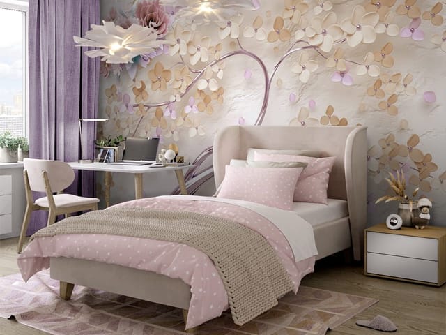 Fototapeta Kwiaty na Gałęziach Drzewa