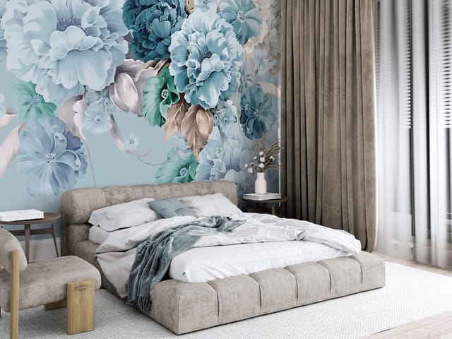 Fototapeta Niebieskie Piwonie w Pastelach