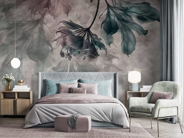 Fototapeta Egzotyczne liście i kwiaty