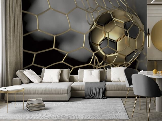 Fototapeta Złota Piłka w Siatce