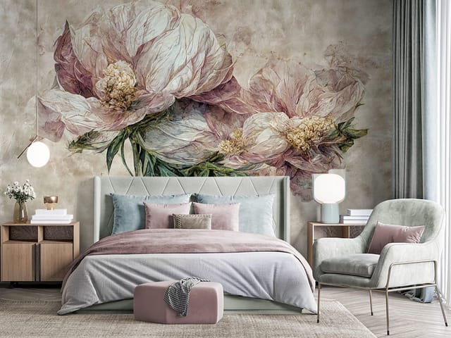 Fototapeta Egzotyczne kwiaty w pastelach