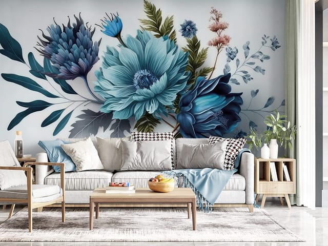 Fototapeta Egzotyczne Niebieskie Kwiaty