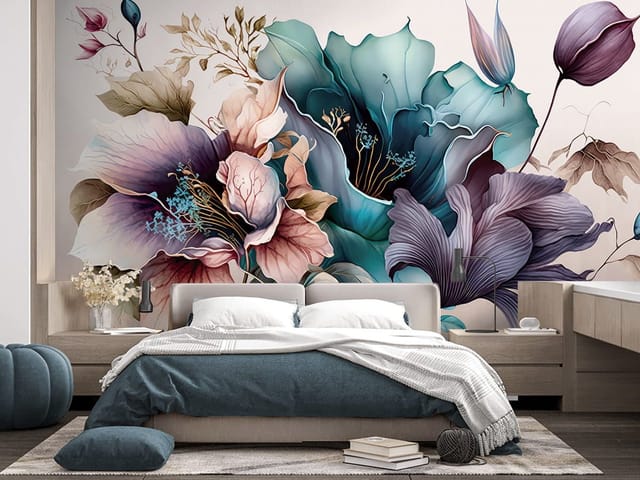 Fototapeta Egzotyczne kwiaty w odcieniach fioletu