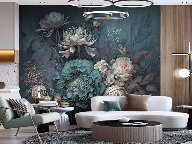 Fototapeta Egzotyczne kwiaty w stonowanych barwach