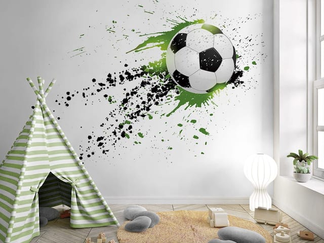 Fototapeta Piłka nożna z kolorowymi plamami