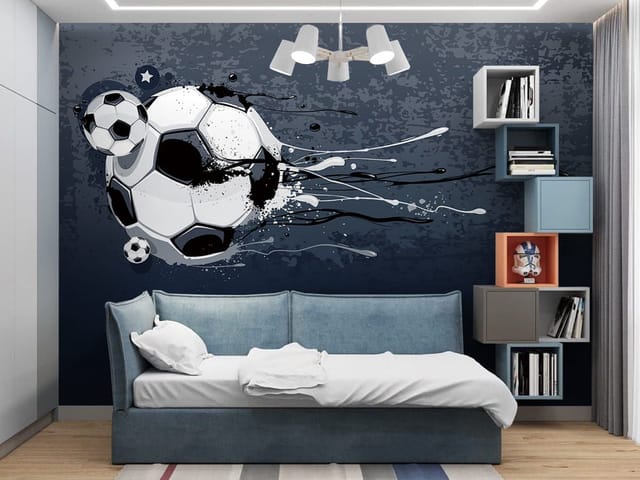 Fototapeta Piłki nożne z efektem rozprysków (kod: 26950) Fototapeta Piłki nożne z efektem rozprysków