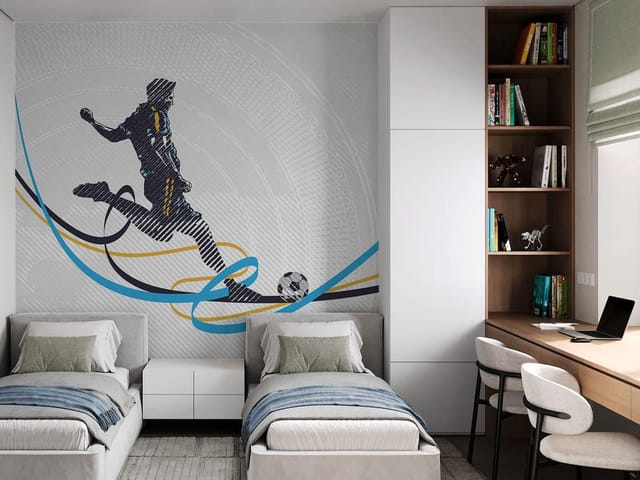 Fototapeta Piłkarz w akcji na boisku