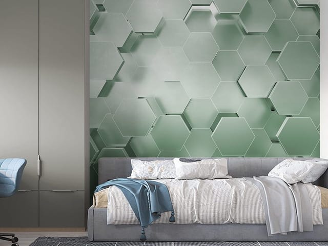 Fototapeta Trójwymiarowe sześciokąty 3D