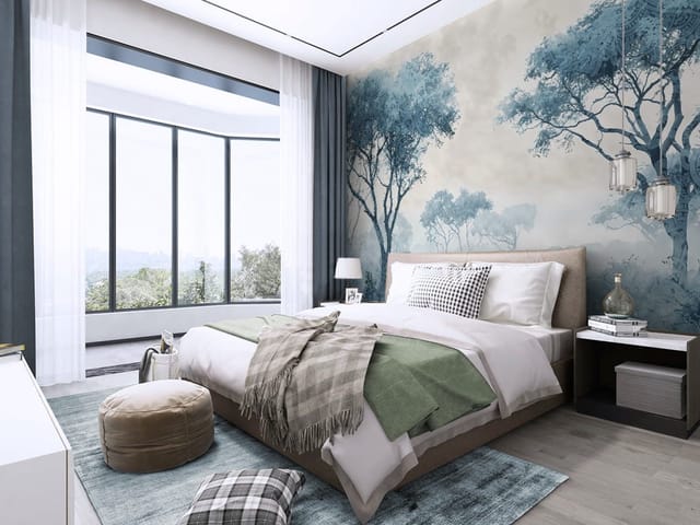 Fototapeta Drzewa w mglistym krajobrazie (kod: 27085) Fototapeta Drzewa w mglistym krajobrazie