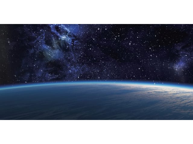 Fototapeta Ziemia z kosmosu pełna gwiazd (mpn: 2972) Fototapeta Planety – ziemia widziana z kosmosu