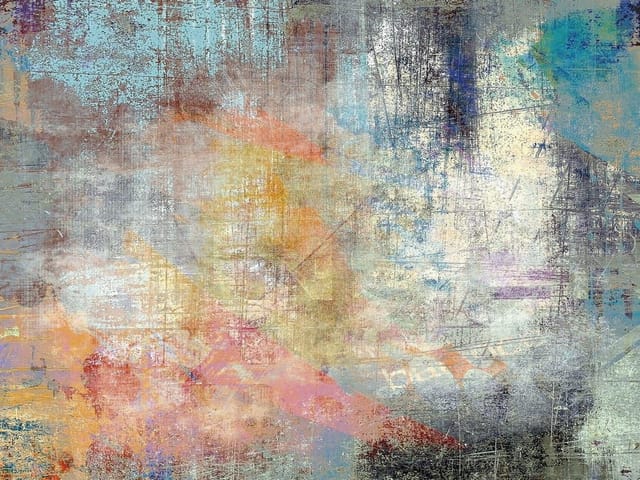 Fototapeta Abstrakcyjna kompozycja kolorów (mpn: 3913) Fototapeta z abstrakcyjną kompozycją kolorów i przetartymi teksturami