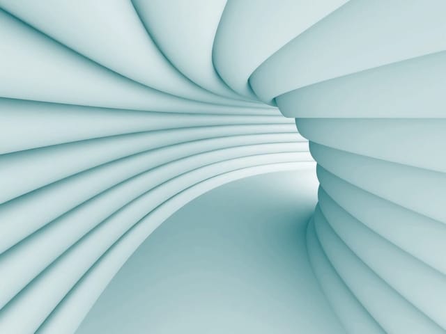 Fototapeta Zakrzywione ściany tunelu 3D