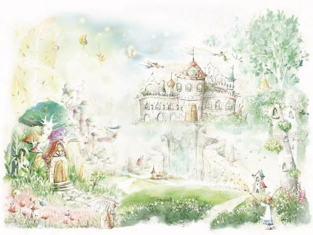 Fototapeta Fantastyczny zamek w lesie (mpn: 4792) Fototapeta z fantastycznym zamkiem w lesie, otoczonym roślinnością