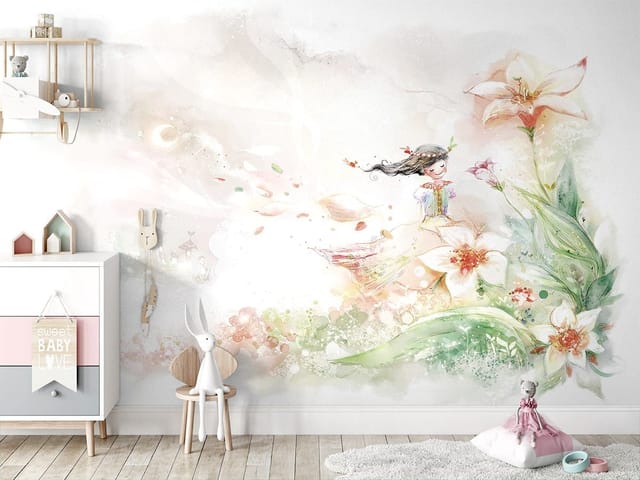 Fototapeta Dziewczynka wśród kwiatów