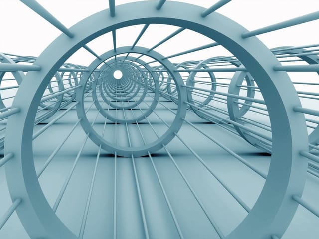 Fototapeta Geometryczna struktura tunelu